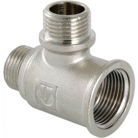 Тройник с двумя переходами на нар. р. 3/4х1/2х1/2 вн.-нар.-нар. Valtec VTr.133.RN.050404 (артикул 15637736) – фото 1
