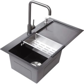 Мойка с дозатором AVINA 7848 L black (артикул 26203127) – фото 1