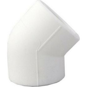 Угольник MeerPlast PP-RC белый Дн75 Ру25 45гр под пайку D200-00990 (артикул 20532430) – фото 1