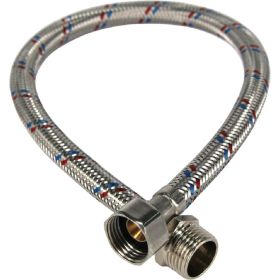 Подводка гибкая для воды ELKA с оплеткой из нержавеющей стали 1/2" х 120 см в/н ИС.100928 (артикул 15739878) – фото 1
