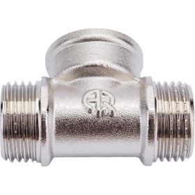 Тройник AQUALINK 1/2х1/2х1/2 нар-вн-нар (Цена за упаковку 10 шт.) арт. 2379 (артикул 17386956) – фото 1