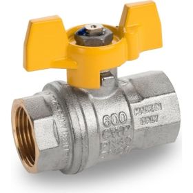 Шаровой кран для газа RUB ROMA 1/2 DN15 PN40, ВР-ВР, (S.84), бабочка S84D06 (артикул 25058079) – фото 1