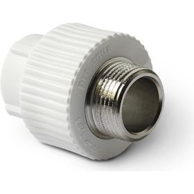Комбинированная муфта PRO AQUA PP-R НР белая d-25 мм 3/4" PA23014Pb (артикул 15791778) – фото 1