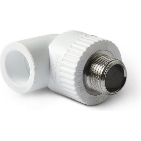 Комбинированный угольник PRO AQUA PP-R НР белый, 25 мм, 3/4"" PA27014Pb (артикул 15791772) – фото 1