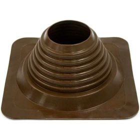Кровельная прямая проходка Borge №4 (d=95-197, 275x275mm, RAL 8017 коричневый), силикон 01.235.03.03.01.000.8017 (артикул 25534419) – фото 1