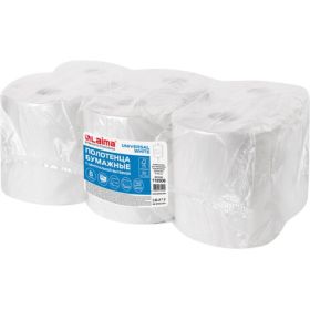 Бумажные полотенца ЛАЙМА M2 UNIVERSAL WHITE с центральной вытяжкой, 300 м, 1 слой, белые, комплект 6 рулонов 112506 (артикул 16745261) – фото 1