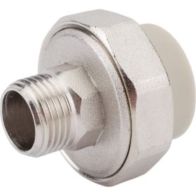Комбинированная муфта VRT разъемная, наружная, 25х1/2"", EVER plast, серый 540013 (артикул 16531786) – фото 1