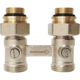 Узел подключения радиатора Unipak h-образный arrowhead element, прямой, 3/4""- 1/2"" 216032 (артикул 26777162) – фото 1