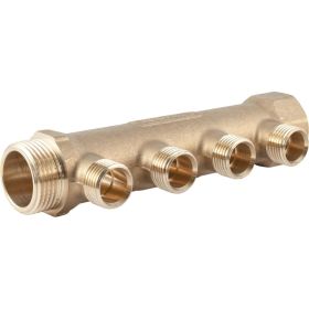 Коллектор латунный PROFACTOR в/н 1" х 4 вых 1/2" нар PF MF 263.4 (артикул 23242767) – фото 1