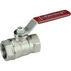 Шаровой кран Giacomini R250D 1/2, ВВ, ручка-рычаг красный, хромированный R250X003 (артикул 23283777) – фото 1