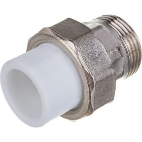 Комбинированная муфта VALFEX PP-R белая, разъем 20х3/4 дюйма НР 10156120 127-0221 (артикул 16164205) – фото 1