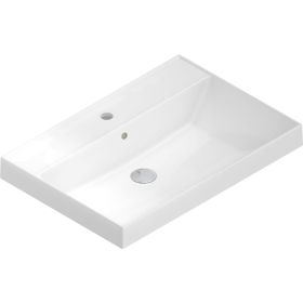 Раковина KERAMA MARAZZI CUBO подвесная\мебельная 70, белая глянцевая CU.wb.70 (артикул 29843000) – фото 1