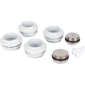 Универсальный монтажный комплект для подключения радиатора STOUT Sku-0111-000134 3/4" ral 9016 RG0090LD6D8LUE (артикул 26458854) – фото 1