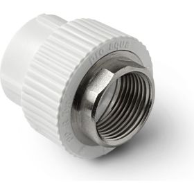 Комбинированная муфта под ключ PRO AQUA PP-R ВР белая d-40 мм 1 1/2" PA22521Pb (артикул 15791627) – фото 1