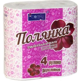 Туалетная бумага Сomfy "Полянка" 2 сл. 4 рул./вл.12 1-3198 (артикул 28054856) – фото 1
