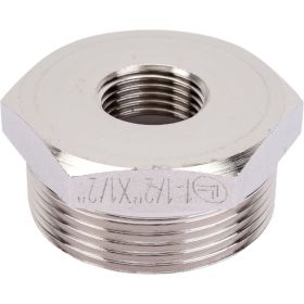 Футорка DOUBLE-LIN резьбовая латунная Н/В 1.1/2" х 1/2" LL6033 (1 1/2"x1/2") (артикул 21531532) – фото 1