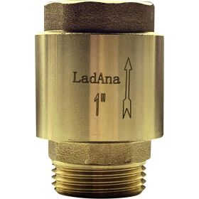 Обратный клапан подпружиненный с латунным сердечником LadAna 1" 100605014 (артикул 24676791) – фото 1