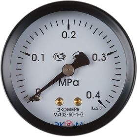 Манометр ЭКО-М Экомера осевой МД02-50-G-0,4МПа-ОИ (артикул 25979249) – фото 1