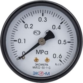Манометр ЭКО-М Экомера осевой МД02-50-G-0,6МПа-ОИ (артикул 25978889) – фото 1