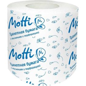 Туалетная бумага в рулоне Motti 1 слой, 54 м, белая, 17 г/м.кв.(-Ц) 105472 (артикул 28429460) – фото 1