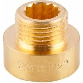 Латунный переход AV Engineering внутренняя-наружная 3/4x1/2 AVE304003 (артикул 22938399) – фото 1