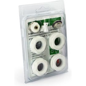 Универсальный комплект для подключения радиаторов Uni-Fitt 3/4" RAL 9010 KIT0134SIL00 (артикул 16858579) – фото 1