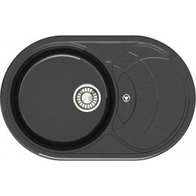 Кухонная мойка GLANZ цвет: чёрный J-033-32 (артикул 17859847) – фото 1