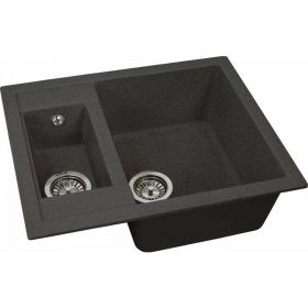 Кухонная мойка GreenStone GRS-21 цвет: черный GRS-21-308 (артикул 17989603) – фото 1