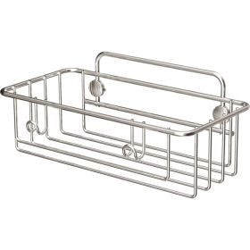 Полка в ванную TEKNO-TEL прямая, 1 ярус, 24х10х12 см, нержавеющая сталь, глянцевая ES094SSS (артикул 24624159) – фото 1