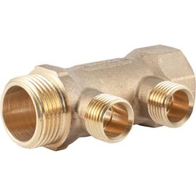 Коллектор латунный PROFACTOR в/н 1" х 2 вых 1/2" нар PF MF 263.2 (артикул 23242755) – фото 1