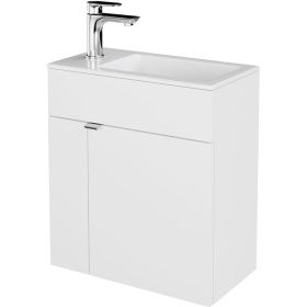Подвесная тумба KERAMA MARAZZI LATO с дверцей 50, белая глянцевая LA.50\WHT (артикул 29843042) – фото 1