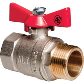 Шаровой кран ALTSTREAM ALT-Z 401 полный проход В-Н бабочка 1/2 014010401 (артикул 18056233) – фото 1