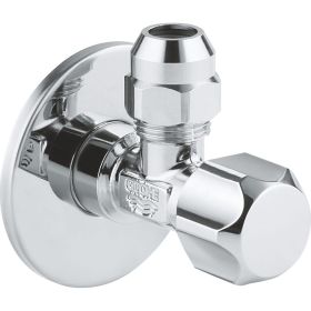 Угловой вентиль с металлической розеткой GROHE 1/2""x3/8"", 1 шт. 22018000 (артикул 16046921) – фото 1