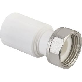 Муфта с накидной гайкой RTP ppr 25x3/4, пластик штуцер, белый, 28192 (артикул 26888222) – фото 1