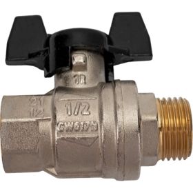 Шаровой кран ELSEN Strong T, 1/2"", НВ, ручка-бабочка EV12.2201 (артикул 15905933) – фото 1
