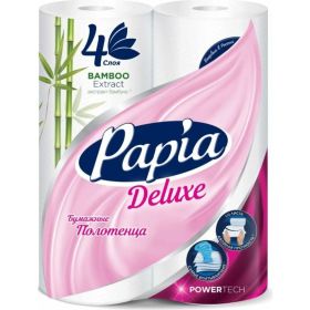 Бумажные полотенца PAPIA DELUXE 4 слоя, 2 рулона 1015031447 (артикул 19310844) – фото 1