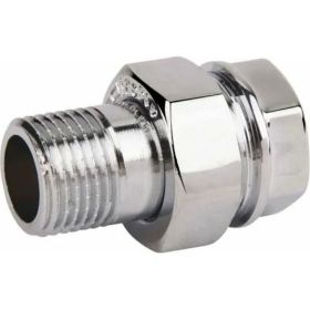 Сгон (американка) для полотенцесушителя TIM прямой вн/нар, 1/2 (хром) 772380 (артикул 28125014) – фото 1