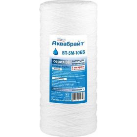 Картридж из полипропиленового шнура Аквабрайт ВП-5 М-10 ББ 10 33554 (артикул 16112467) – фото 1