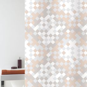 Шторка в ванную комнату Bacchetta 240x200 см, Fragmmento, бежевый 6041 (артикул 23277501) – фото 1