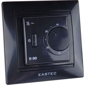 Терморегулятор EASTEC E-30 черный, механический, встраиваемый, 3.5 кВт E-30 black (артикул 28595468) – фото 1