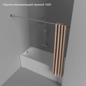 Карниз из нержавеющей стали Triton прямой 1600 Щ0000052828 (артикул 26721998) – фото 1