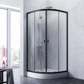 Душевое ограждение AM.PM X-Joy Twin Slide без поддона, 90x90, профиль черный W88G-205-090BT64 (артикул 24416361) – фото 1