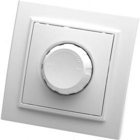 Выключатель STEKKER диммируемый, 220V, 600W, серия Эрна, белый, PSW10-9006-01 39046 (артикул 16177029) – фото 1