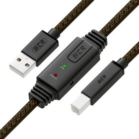 Активный кабель USB 2.0 GCR 5м, черно-прозрачный VIVUPIC3M1-BD2S-5.0m (артикул 16258848) – фото 1