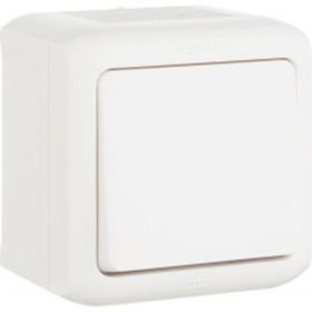 Выключатель Legrand 1-кл. ОП Quteo 10А IP44 10АХ бел. Leg 782300 255220 (артикул 15788628) – фото 1