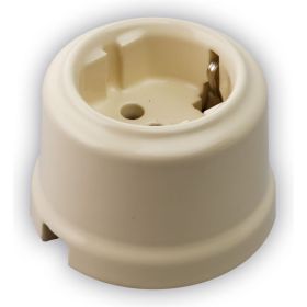 Розетка Retrika, ретро с заземляющим контактом слоновая кость RS-80005 (артикул 16100216) – фото 1
