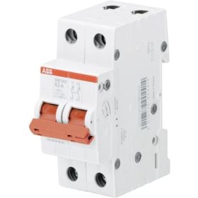 Рубильник ABB 2 полюса SD202/63 рычаг красный 2CDD282101R0063 (артикул 16024175) – фото 1