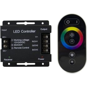 Контроллер RGB Apeyron 12В, 288 Вт, 3 канала х 8А, пульт сенсорный 04-03 (артикул 15829896) – фото 1