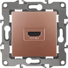 Розетка ЭРА 12-3114-14 HDMI, IP20, 12, медь Б0027489 (артикул 15981795) – фото 1