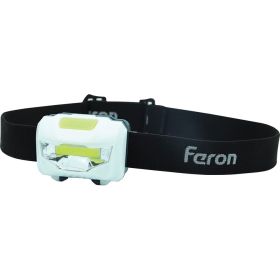 Налобный фонарь FERON TH2300 на батарейках 3xAAA, 3W 1COB IP44, пластик 41679 (артикул 18834750) – фото 1
